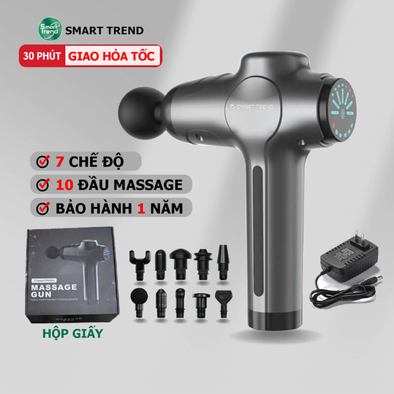 Máy Massage Cầm Tay Smart Trend MSCL02 - Máy Mát Xa Cầm Tay Cở Lớn 10 Đầu, 7 Chế Độ Cao Cấp 19 Máy Massage Cầm Tay Smart Trend MSCL02