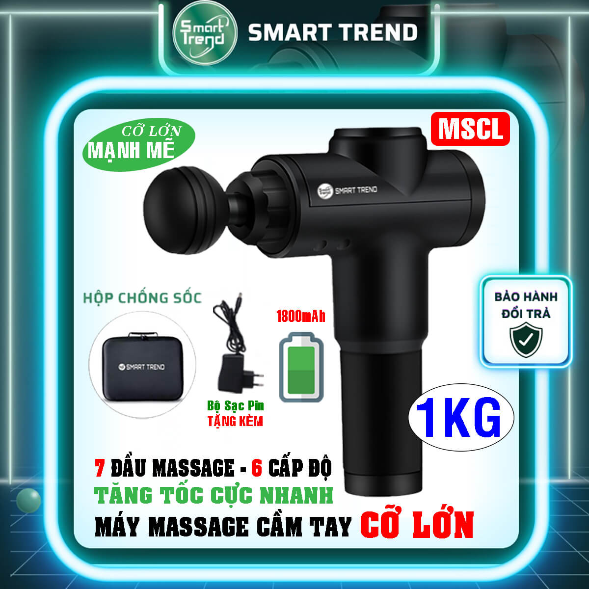 Máy massage cầm tay rung manh Smart trend cỡ lớn MSCL01