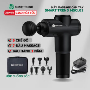 Máy Massage Cầm Tay Smart Trend MSCL01 - Cỡ Lớn, Thiết Kế Mạnh Mẽ, 6 Cấp Độ Tăng Tốc, 7 Đầu Massage