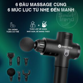 Máy Massage Cầm Tay Smart Trend MSCL01 - Cỡ Lớn, Thiết Kế Mạnh Mẽ, 6 Cấp Độ Tăng Tốc, 7 Đầu Massage 5 sg 11134201 22120 brssyikexalvc5