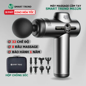 Máy Massage Cầm Tay Smart Trend MS32M – 99 Cấp Độ, 9 Đầu Massage, Hộp Chống Sốc 13 Máy Massage Cầm Tay Smart Trend MS32N 32 Chế Độ, 8 Đầu Mát Xa