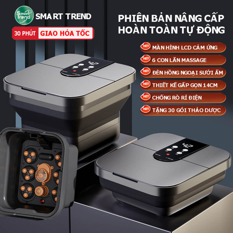 Bồn Ngâm Chân SMART TREND: Massage, Làm Nóng, Gấp Gọn.