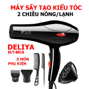 Máy Sấy Tóc Deliya 8018 2200W - 6 Chế Độ Sấy, 5 Phụ Kiện Cao Cấp, Sấy Nhanh Khô, Chính Hãng