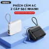 Pin Sạc Dự Phòng Remax RPP-553 20000mAh - Củ Sạc Kiêm Pin Dự Phòng 3in1, Sạc Nhanh PD 27W 1 Pin Sạc Dự Phòng Remax RPP-553 20000mAh