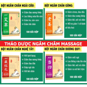 100 Gói Thảo Dược Ngâm Chân Túi Lọc Đông Y Đa Dạng Mùi Hương - Thải Độc, Giảm Đau Nhức, Tê Chân, Khử Mùi Hôi Chân