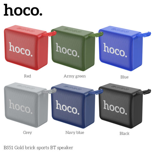 Loa Bluetooth HOCO BS-51 Gold Brick - Âm Thanh Siêu Bass, Kết Nối Đa Năng, Chất Âm Vượt Trội