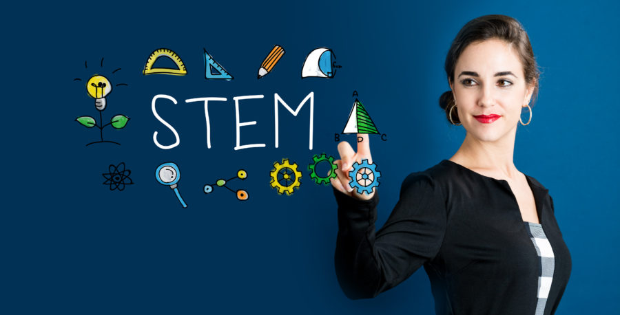5cae744ddca070a3190639fe bigstock Stem Text With Business Woman 172898465 e1539011971481