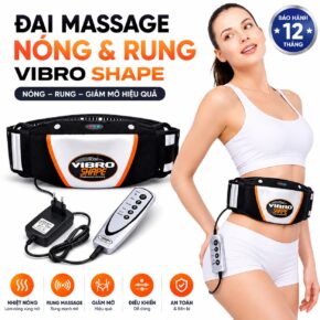 Máy Massage Bụng Vibro Shape - Đai Massage Giảm Mỡ Bụng Rung Nóng Hiệu Quả Cao