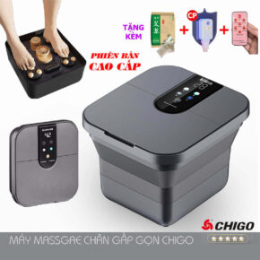 Máy Ngâm Chân CHIGO Gắp Gọn - Bồn Massage Chân Hồng Ngoại, Sục Khí, Giữ ấm Nước