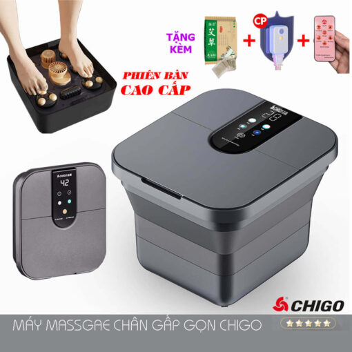 Máy Ngâm Chân CHIGO Gắp Gọn - Bồn Massage Chân Hồng Ngoại, Sục Khí, Giữ ấm Nước