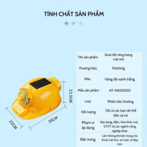 Mũ Bảo Hộ Có Quạt Năng Lượng Mặt Trời – Pin 10000mAh, Phun Sương, Bluetooth Đa Năng 4 Mu bao ho co quat smart trend 14