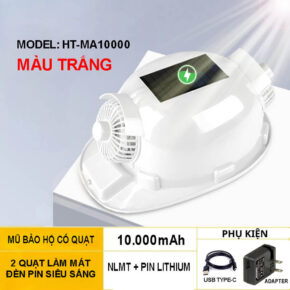 Mũ Bảo Hộ Có Quạt Năng Lượng Mặt Trời – Pin 10000mAh, Phun Sương, Bluetooth Đa Năng 14 Mu bao ho co quat smart trend 16
