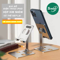 Giá đỡ điện thoại AT-1 chất liệu hợp kim nhôm cao cấp, thiết kế gấp gọn, điều chỉnh góc linh hoạt, phù hợp mọi dòng điện thoại. Chống trượt, chống trầy, chắc chắn – Mua ngay tại Smart Trend với giá tốt!