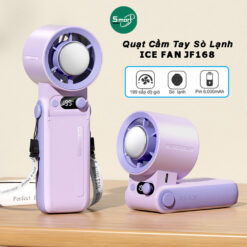 Quạt cầm tay mini ICE FAN JF168 sở hữu pin 6000mAh, gió mạnh lên tới 9,5m/s, tích hợp sò lạnh làm mát trực tiếp và 199 cấp độ gió dễ điều chỉnh. Thiết kế 3 trong 1: cầm tay, đeo cổ, để bàn, dễ dàng gấp gọn mang theo mọi lúc. Bảo hành 6 tháng tại Smart Trend Store.
