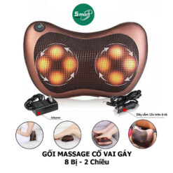 Gối massage hồng ngoại 8 bi 2 chiều công nghệ Nhật Bản – giải pháp thư giãn toàn thân hiệu quả. Giảm đau cổ vai gáy, tăng tuần hoàn máu, thiết kế nhỏ gọn, dùng được cho ô tô và văn phòng.