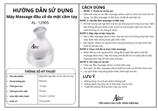 0946 may massage dau co da mat cam tay alizz al 12905