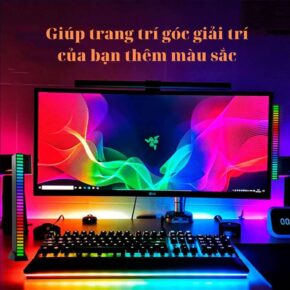 Đèn LED Nháy Theo Nhạc Cảm Biến Âm Thanh RGB - Trang Trí Bàn Làm Việc, Livestream, Xe Hơi 4 thanh led nhay theo nhac 11