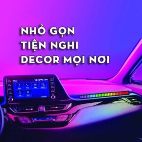 Đèn LED Nháy Theo Nhạc Cảm Biến Âm Thanh RGB - Trang Trí Bàn Làm Việc, Livestream, Xe Hơi 3 thanh led nhay theo nhac 12