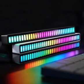 Đèn LED Nháy Theo Nhạc Cảm Biến Âm Thanh RGB - Trang Trí Bàn Làm Việc, Livestream, Xe Hơi 8 thanh led nhay theo nhac 3