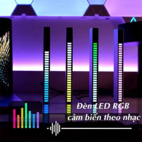 Đèn LED Nháy Theo Nhạc Cảm Biến Âm Thanh RGB - Trang Trí Bàn Làm Việc, Livestream, Xe Hơi 6 thanh led nhay theo nhac 5