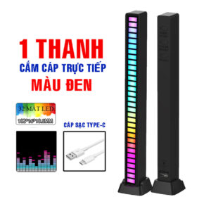 Đèn LED Nháy Theo Nhạc Cảm Biến Âm Thanh RGB - Trang Trí Bàn Làm Việc, Livestream, Xe Hơi 12 thanh led nhay theo nhac 6