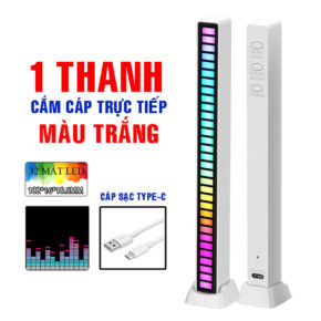 Đèn LED Nháy Theo Nhạc Cảm Biến Âm Thanh RGB - Trang Trí Bàn Làm Việc, Livestream, Xe Hơi 11 thanh led nhay theo nhac 7