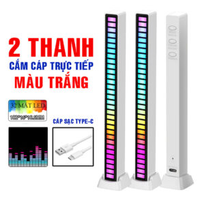 Đèn LED Nháy Theo Nhạc Cảm Biến Âm Thanh RGB - Trang Trí Bàn Làm Việc, Livestream, Xe Hơi 9 thanh led nhay theo nhac 9