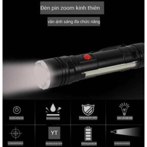 Đèn Pin Cầm Tay Siêu Sáng T6-26 COB – Zoom Xa, Pin Sạc USB, Nam Châm Đuôi 2 Den Pin Cam Tay Sieu Sang T6 26 COB – Zoom Xa Pin Sac USB Nam Cham Duoi 6