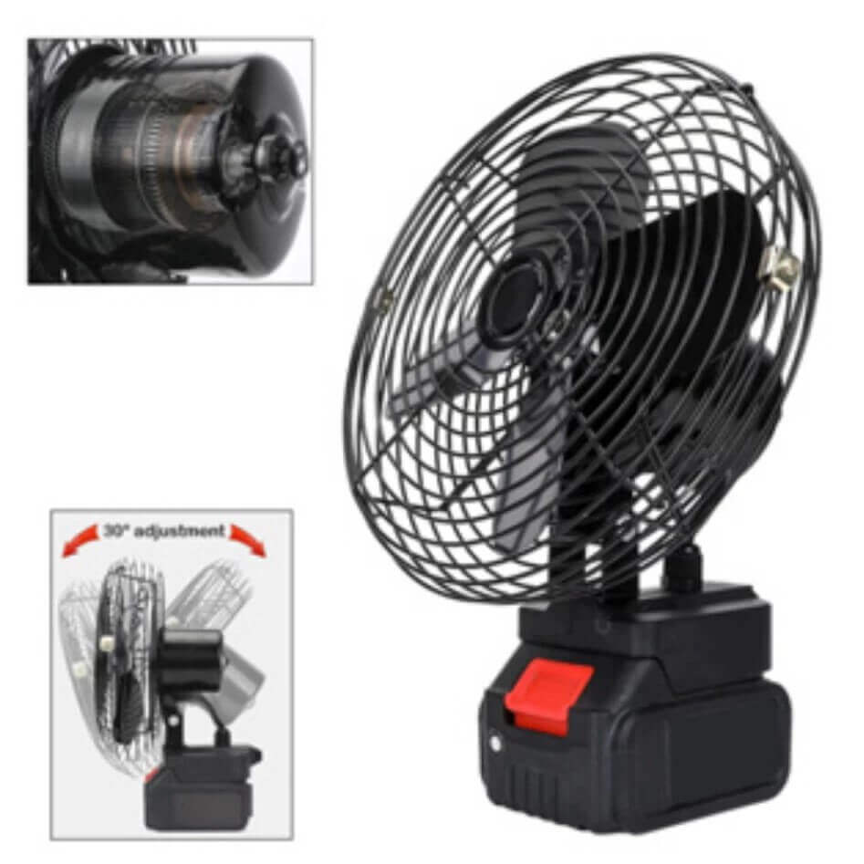 Quạt tích điện lồng sắt pin trâu (10) Quat tich dien long sat pin trau 10
