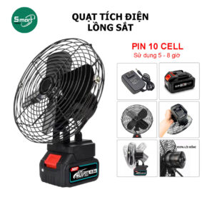 quạt tích điện lồng sắt Smart Trend 10 Cell