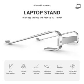 Giá Đỡ Laptop L200 Nhôm Nguyên Khối Chống Rung Chống Trượt Hỗ Trợ Tản Nhiệt 3 vn 11134207 7r98o lxjowah45l23ac