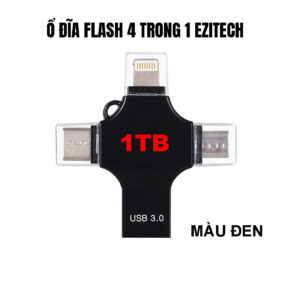 USB 4 Trong 1 EZiTECH 1TB – Ổ Đĩa Flash OTG USB 3.0 Cho iPhone, Android, Laptop 10 USB 4 trong 1 EZiTECH 1TB Den