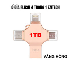 USB 4 trong 1 EZiTECH 1TB Vang Hong