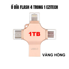 USB 4 Trong 1 EZiTECH 1TB – Ổ Đĩa Flash OTG USB 3.0 Cho iPhone, Android, Laptop 11 USB 4 trong 1 EZiTECH 1TB Vang Hong