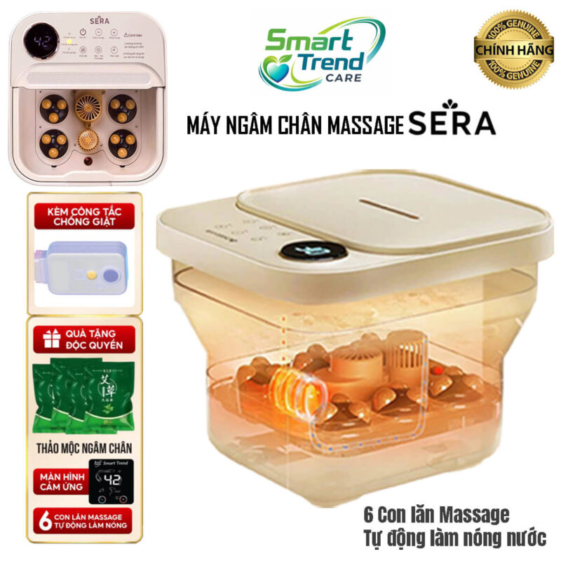 Máy Ngâm Chân SERA MS02 — Massage 6 Con Lăn, Gấp Gọn, Làm Nóng An Toàn 13 Máy ngâm chân SERA MS02 massage 6 con lăn gấp gọn