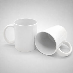 Ly sứ trắng 350ml có quai cầm in logo doanh nghiệp – Smart Trend HCM