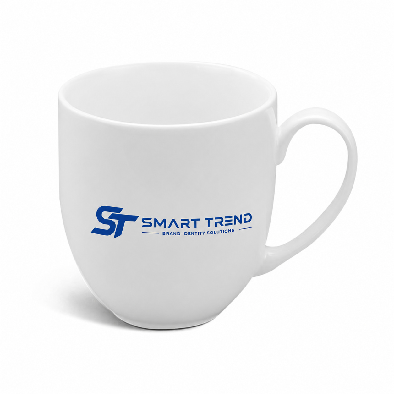 Ly & cốc sứ in logo doanh nghiệp – Smart Trend Ly sứ trắng in logo Smart Trend – quà tặng doanh nghiệp