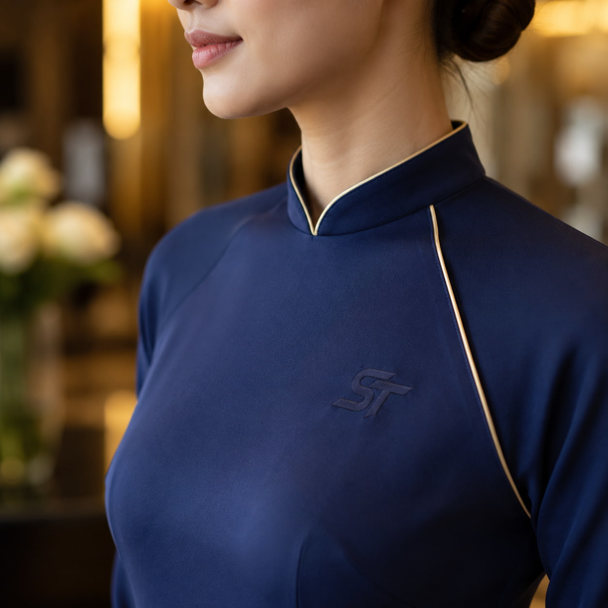 May Đồng Phục Lễ Tân Khách Sạn Theo Yêu Cầu - 3 Kiểu Dáng Sang Trọng 5 Đồng phục phòng tập fitness theo yêu cầu - Smart Trend