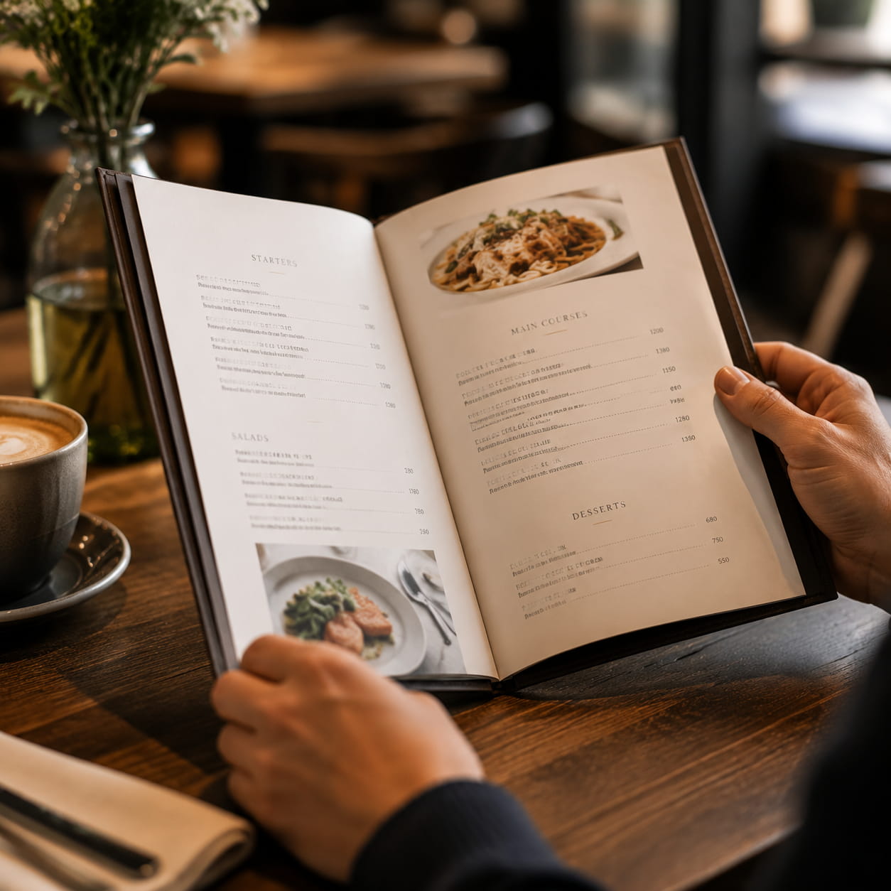 In Menu Nhà Hàng Cafe Theo Yêu Cầu - 4 Loại Menu Phổ Biến 5 In menu bìa cứng theo yêu cầu nhà hàng cafe - Smart Trend