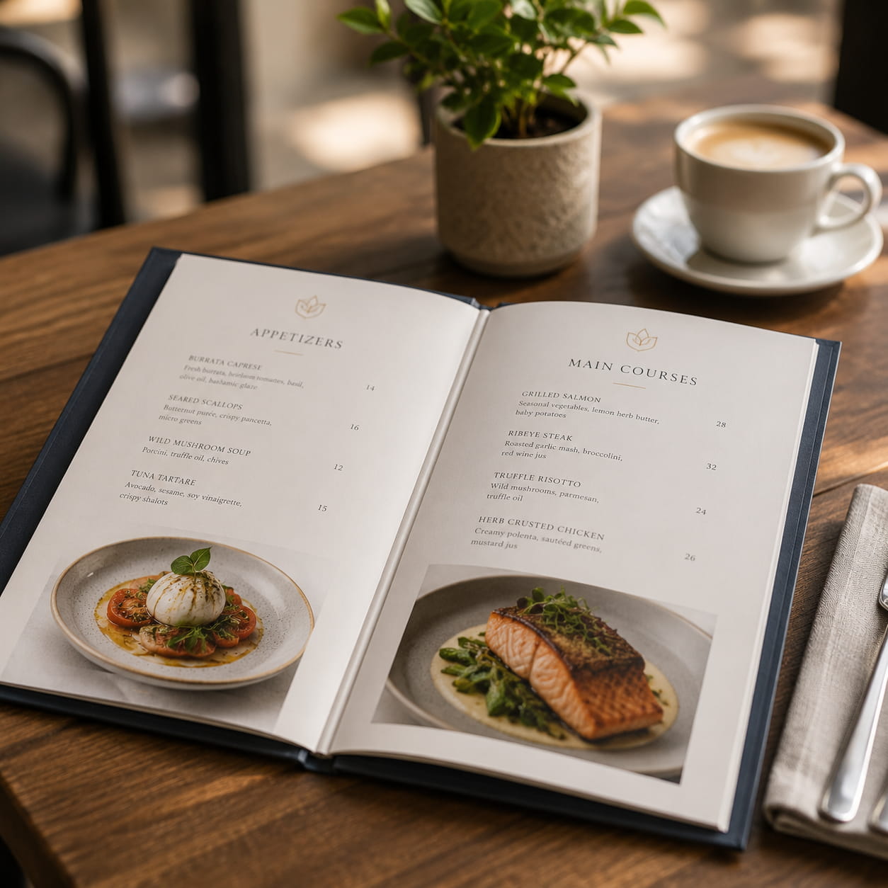 Menu nhà hàng