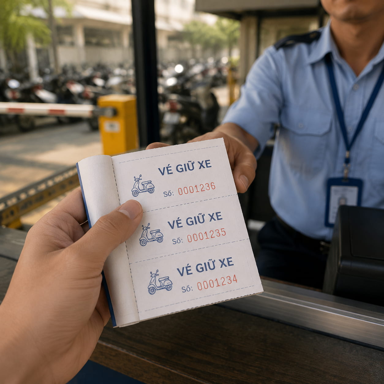 In vé giữ xe TP.HCM Smart Trend
