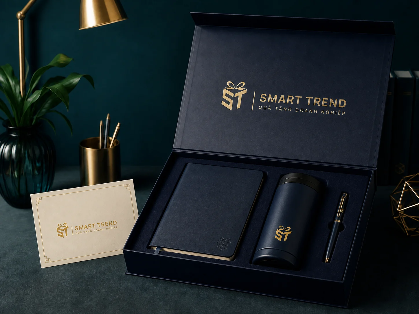 Trang chủ — Quà tặng doanh nghiệp V2 5 Ảnh minh họa gift set tùy biến nhận diện thương hiệu