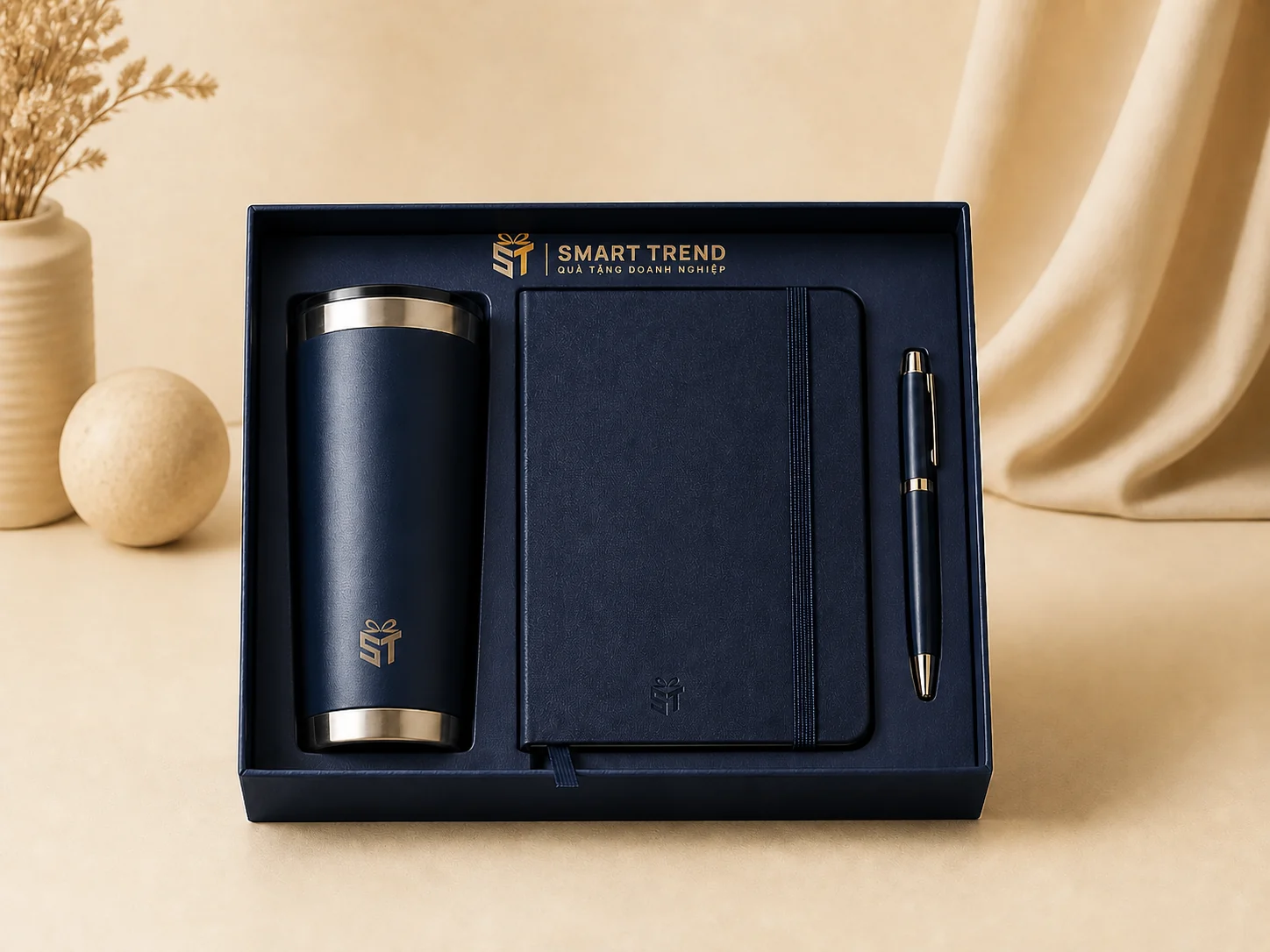 Trang chủ — Quà tặng doanh nghiệp V2 2 Gợi ý quà tặng gift set doanh nghiệp tông xanh navy