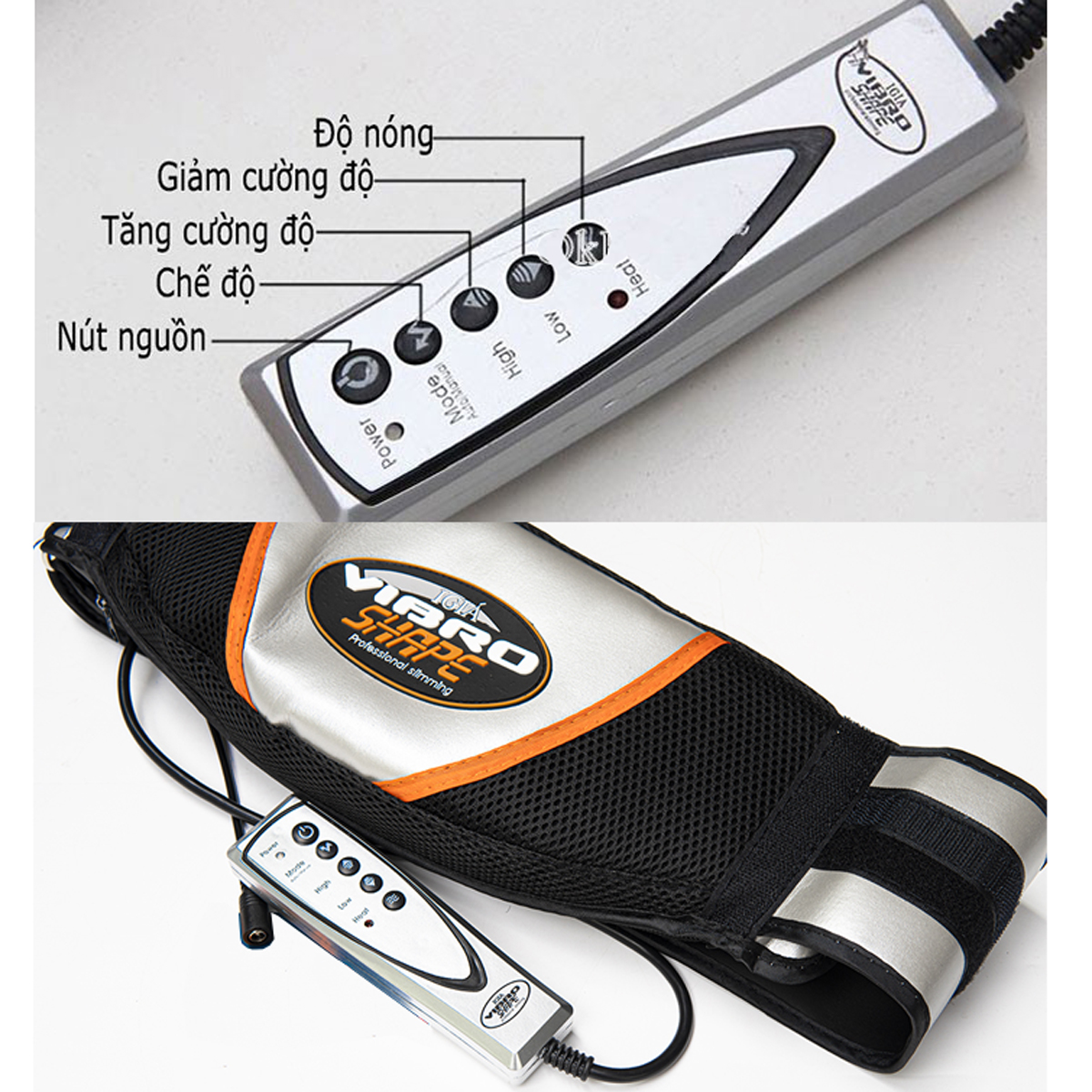 Đai Massage Bụng Vibro Shape Nóng & Rung – 5 Mức Massage, Điều Khiển Cầm Tay 11 dai massage bung vibro shape 6