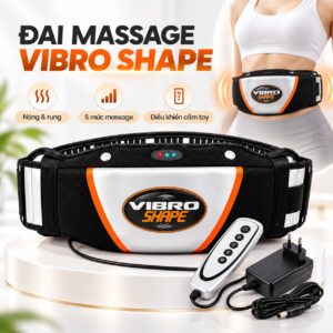 Đai massage bụng Vibro Shape nóng và rung 5 mức massage
