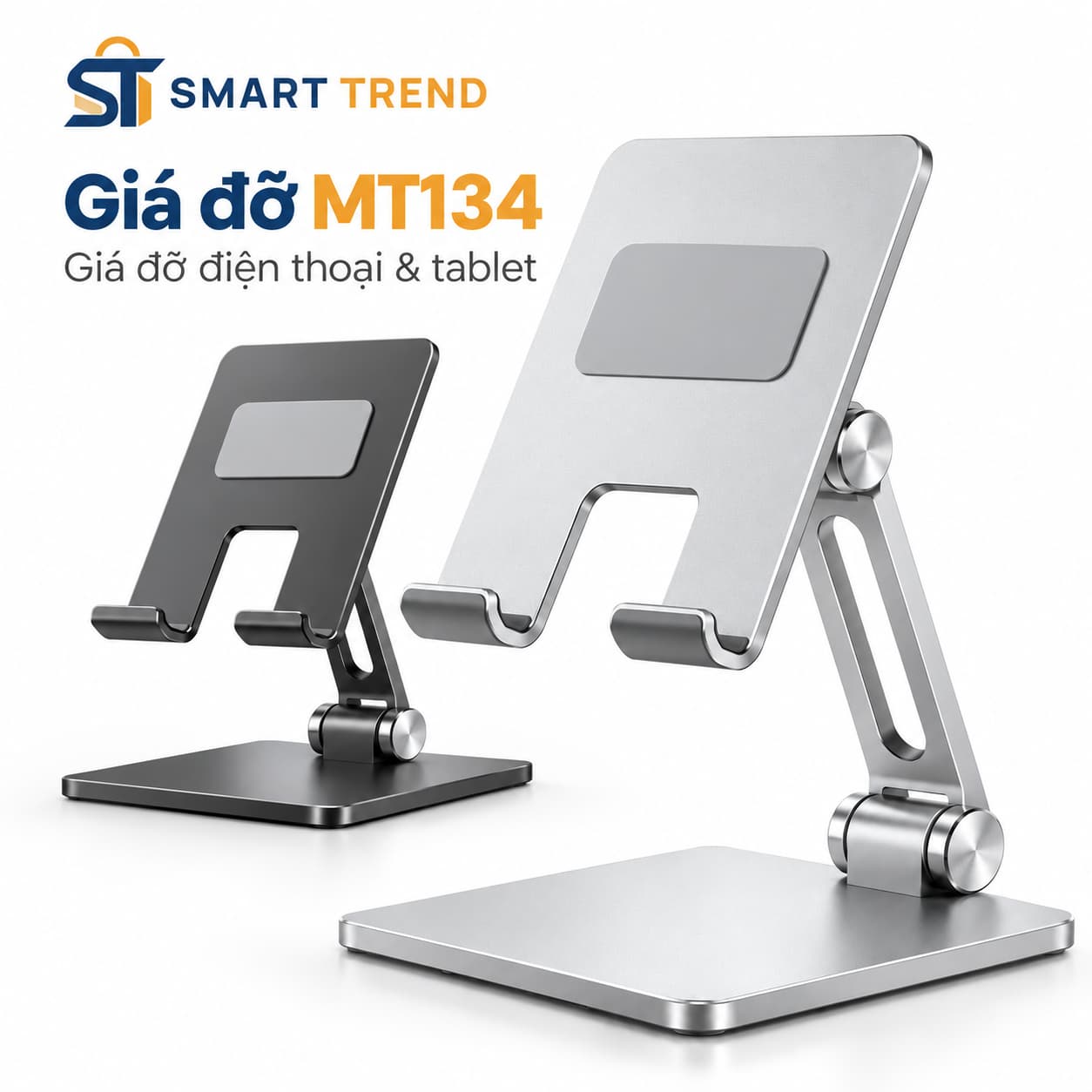 Giá Đỡ Điện Thoại, Máy Tính Bảng MT134 – Hợp Kim Nhôm, Gấp Gọn, Điều Chỉnh Góc 14 Giá đỡ MT134 cho điện thoại và máy tính bảng bằng hợp kim nhôm