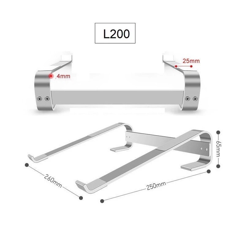 Giá Đỡ Laptop L200 Hợp Kim Nhôm Cao Cấp – Nâng Góc 17°, Tản Nhiệt Tốt 4 Giá Đỡ Laptop L200 Hợp Kim Nhôm Cao Cấp – Nâng Góc 17°, Tản Nhiệt Tốt - Ảnh 4