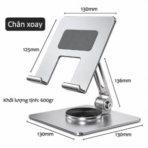 Giá Đỡ Điện Thoại iPad MT134 Xoay 360° – Hợp Kim Sơn Tĩnh Điện, Gấp Gọn 8 gia do mt134 bac