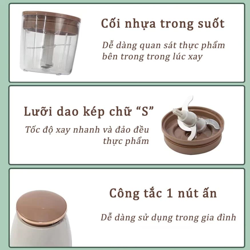 Máy Xay Đa Năng Osaka 700ml 350W – Xay Thịt, Cá, Rau Củ, Tỏi Ớt 5 Máy Xay Đa Năng Osaka 700ml 350W – Xay Thịt, Cá, Rau Củ, Tỏi Ớt - Ảnh 5
