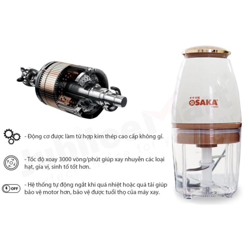 Máy Xay Đa Năng Osaka 700ml 350W – Xay Thịt, Cá, Rau Củ, Tỏi Ớt 6 Máy Xay Đa Năng Osaka 700ml 350W – Xay Thịt, Cá, Rau Củ, Tỏi Ớt - Ảnh 6